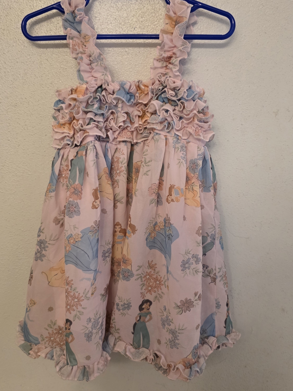 Disney Princess Smocked Dress With Cinderella, Belle & Jasmine – Size 3T